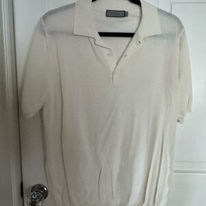 Canali Cream Polo Shirt size 52It/42US